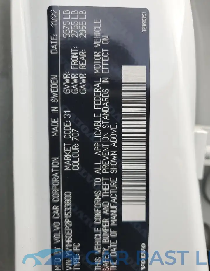 YV1H60EP2P1533800# 13