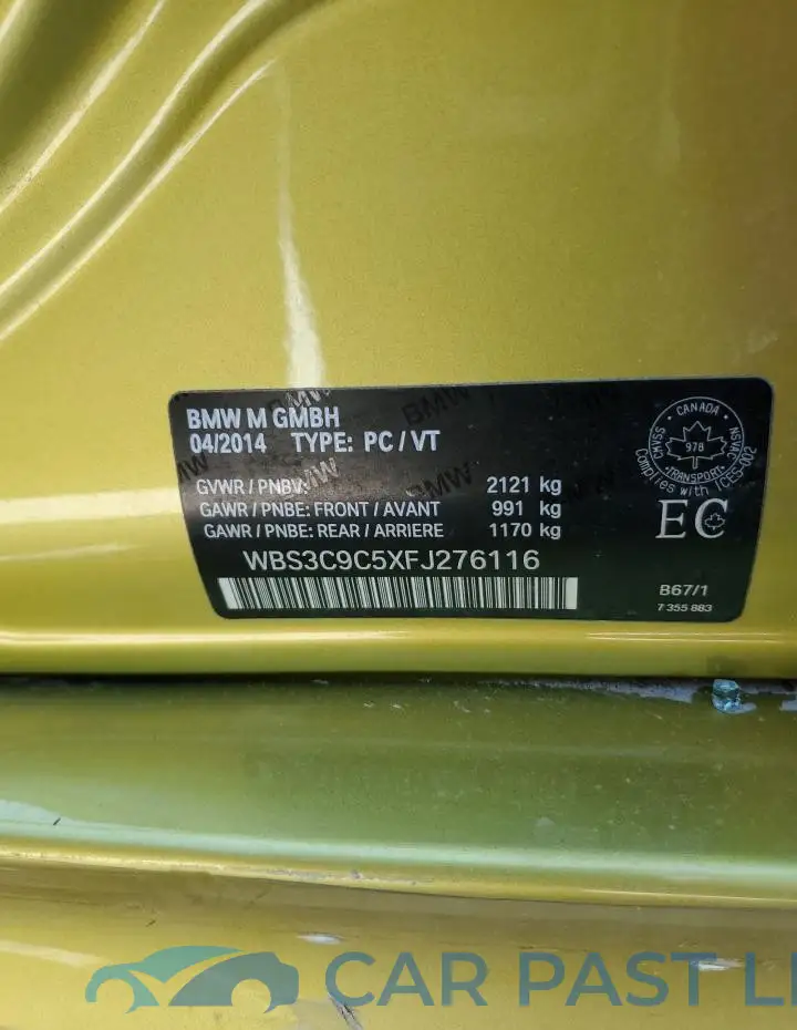 WBS3C9C5XFJ276116# 12