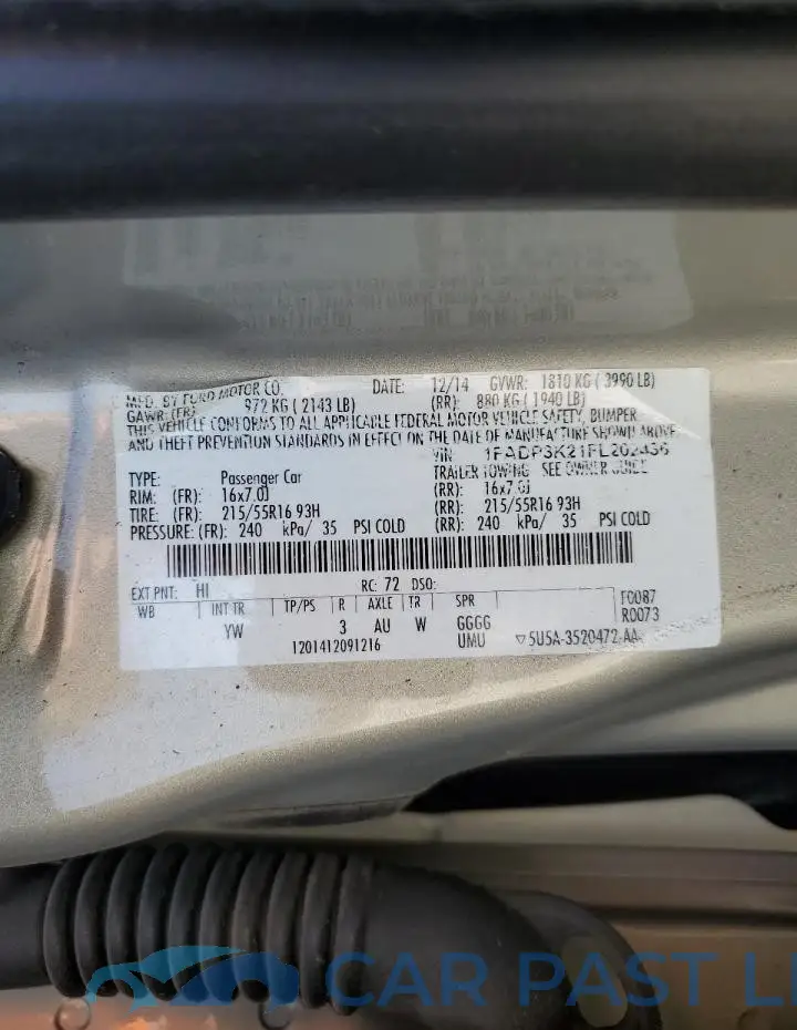 1FADP3K21FL202436# 12