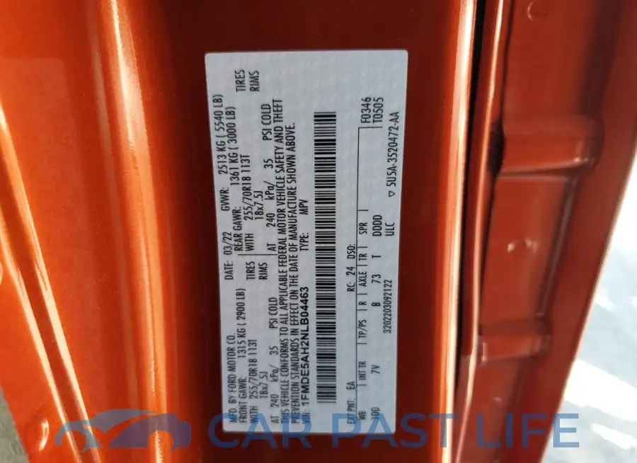 1FMDE5AH2NLB04463# 14