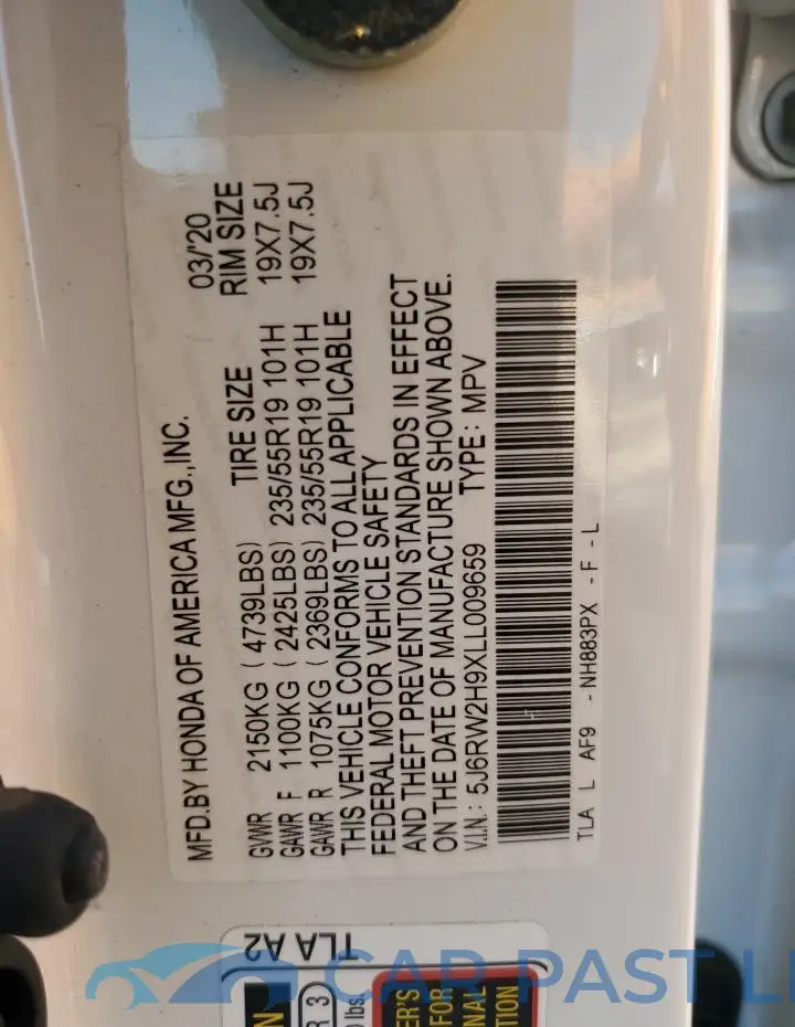 5J6RW2H9XLL009659# 13