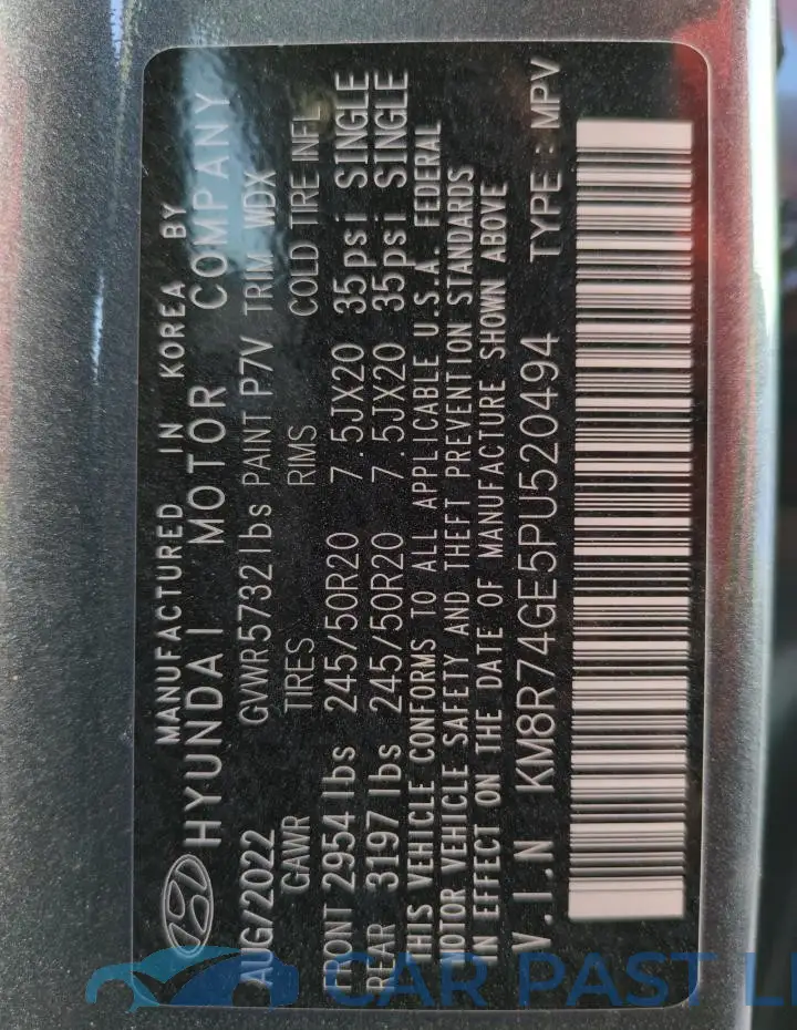 KM8R74GE5PU520494# 14