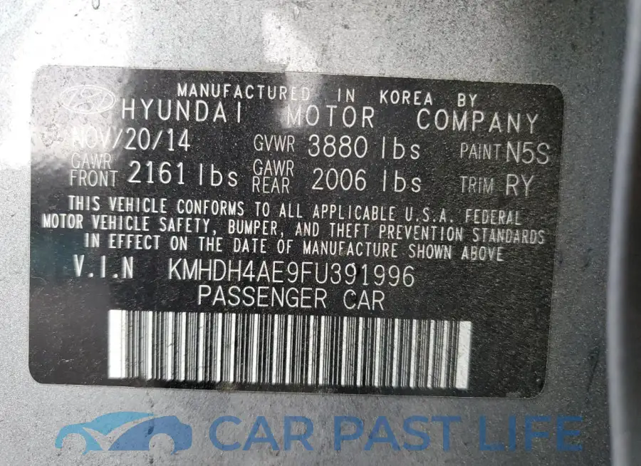 KMHDH4AE9FU391996# 12