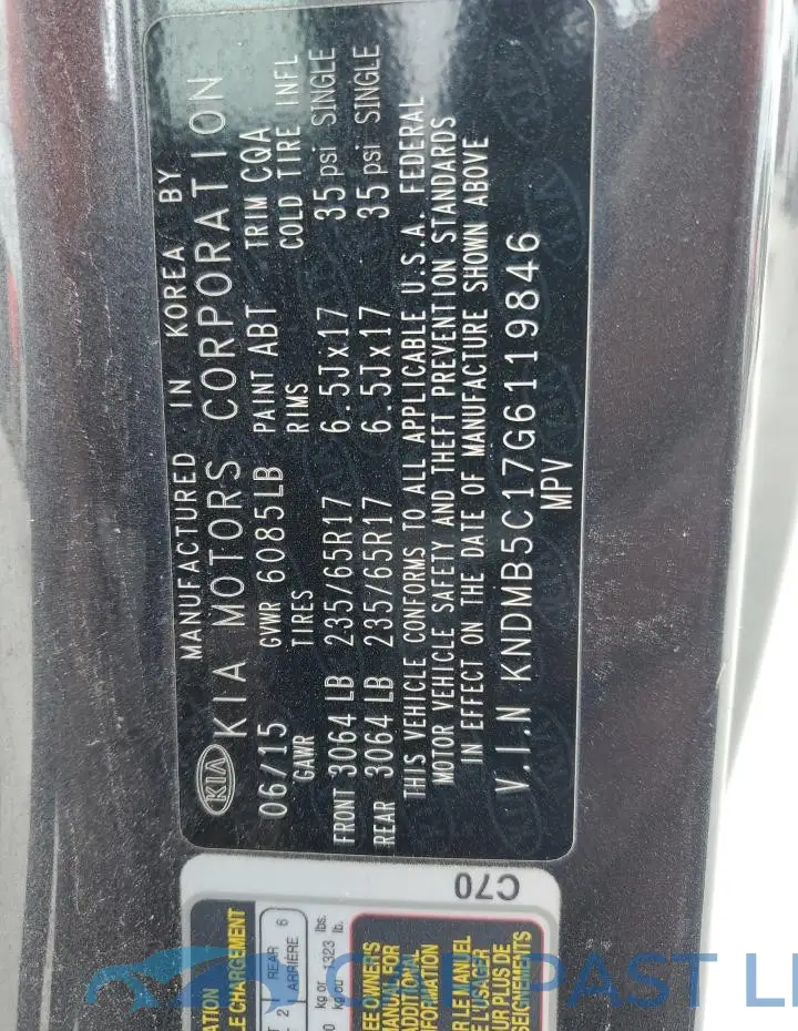 KNDMB5C17G6119846# 14