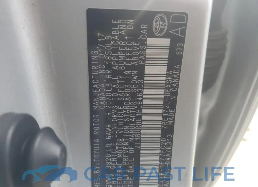 2T1BURHE1HC846303# 12