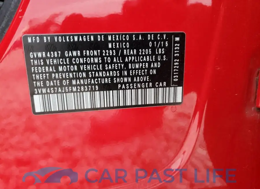 3VW4S7AJ5FM283719# 12
