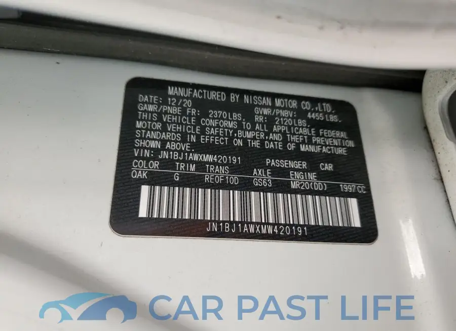 JN1BJ1AWXMW420191# 14