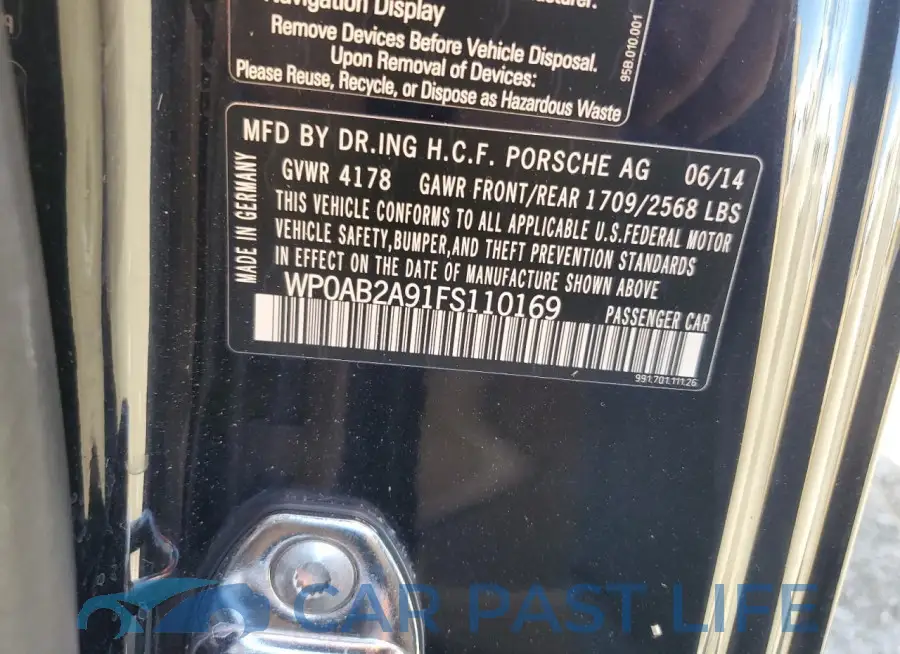 WP0AB2A91FS110169# 13