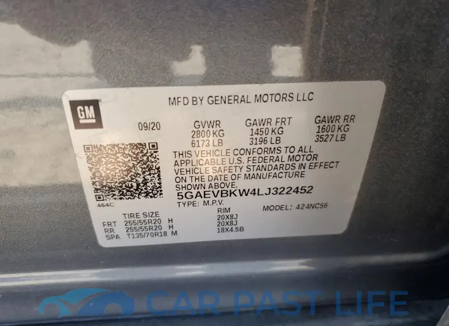 5GAEVBKW4LJ322452# 12
