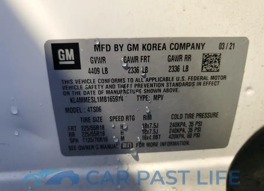 KL4MMESL1MB165974# 13