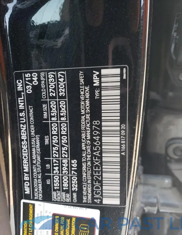 4JGDF2EEXFA564978# 13