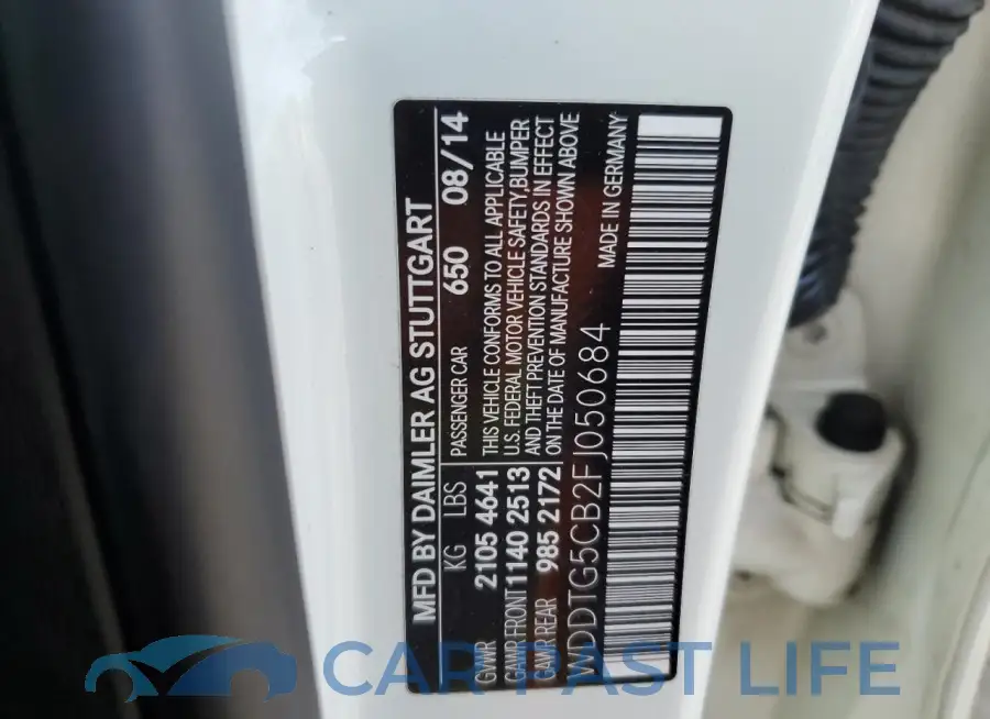 WDDTG5CB2FJ050684# 12