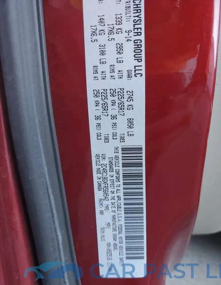 2C4RC1BGXFR560542# 13