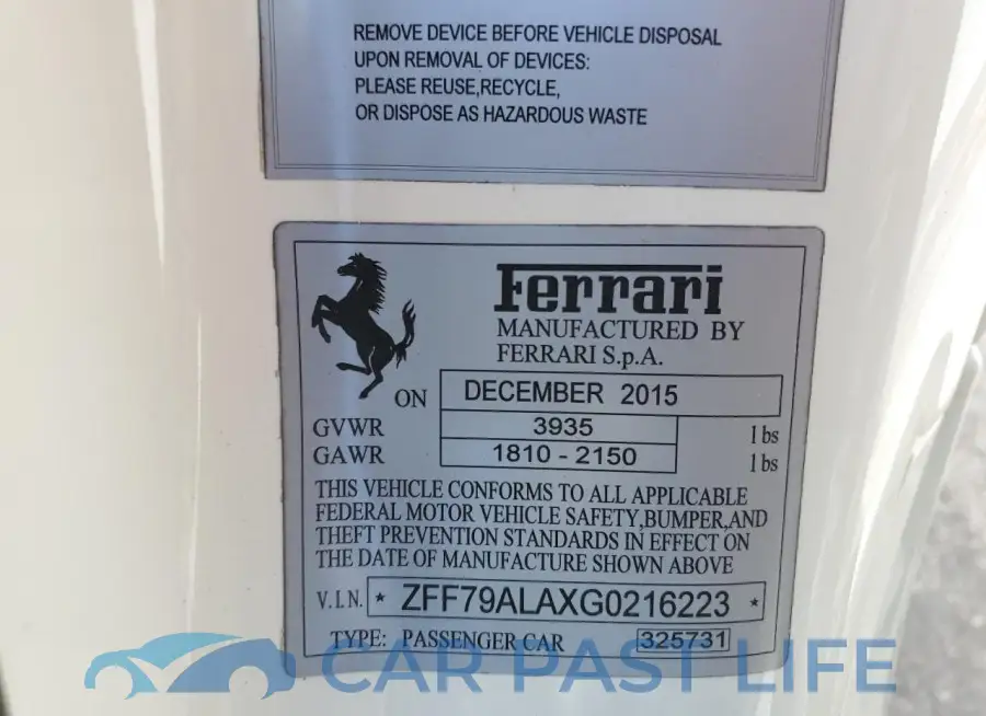 ZFF79ALAXG0216223# 13