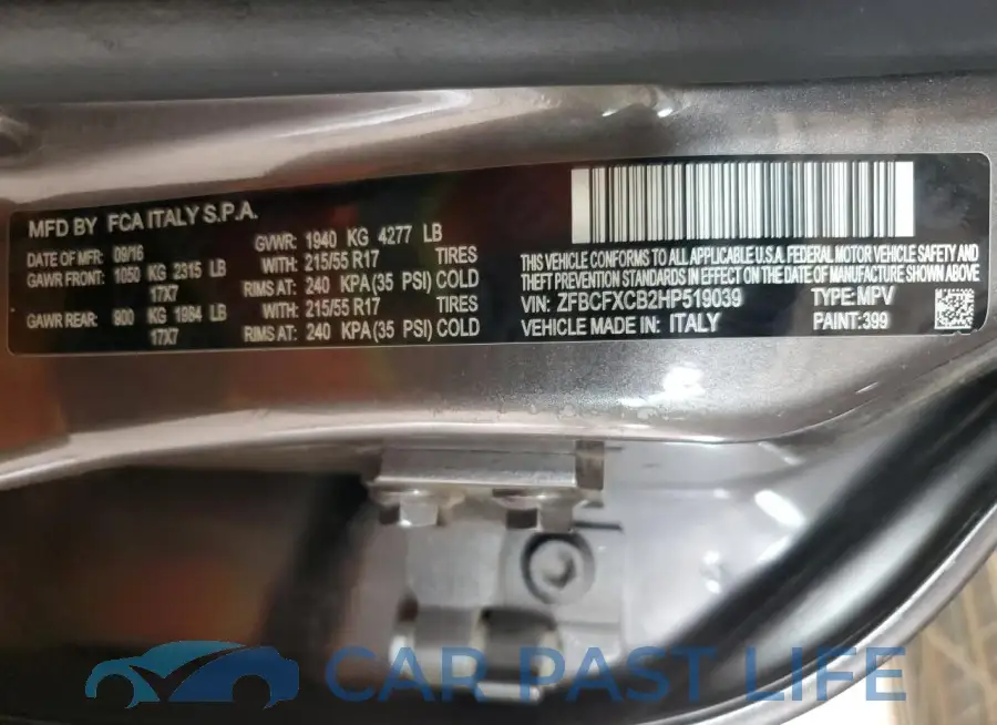 ZFBCFXCB2HP519039# 12