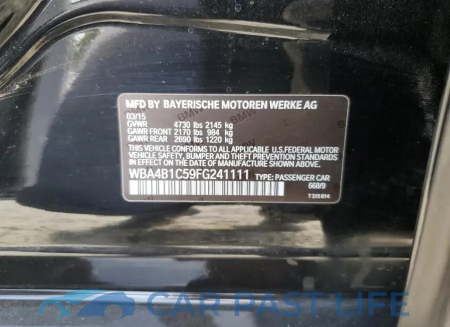 WBA4B1C59FG241111# 12