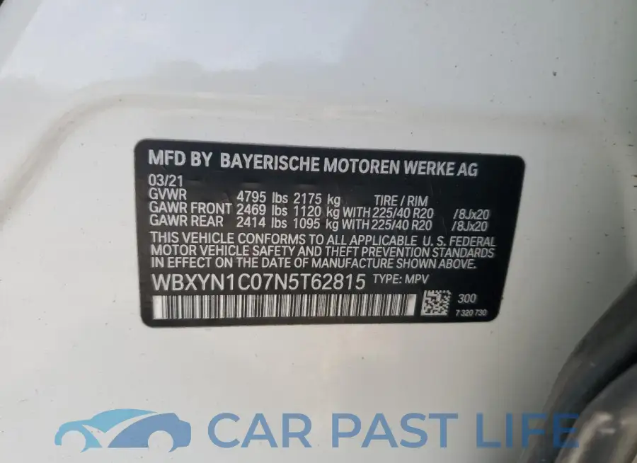 WBXYN1C07N5T62815# 13