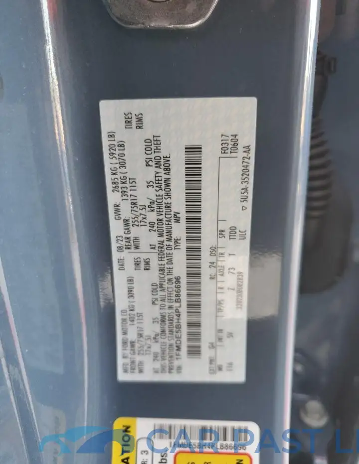 1FMDE5BH4PLB86696# 14