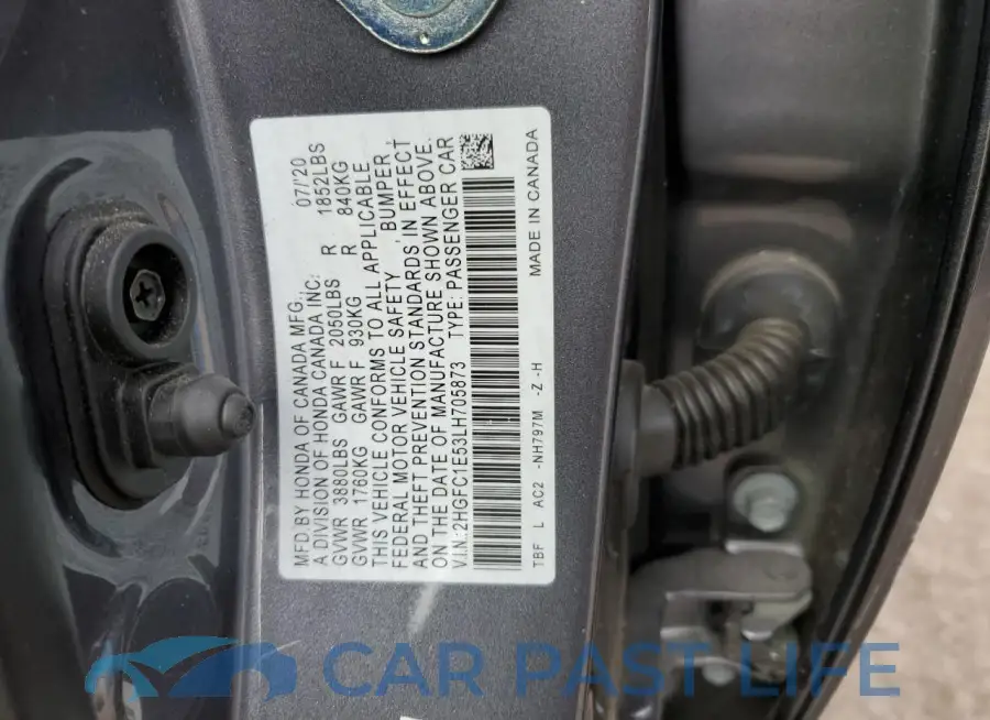 2HGFC1E53LH705873# 13