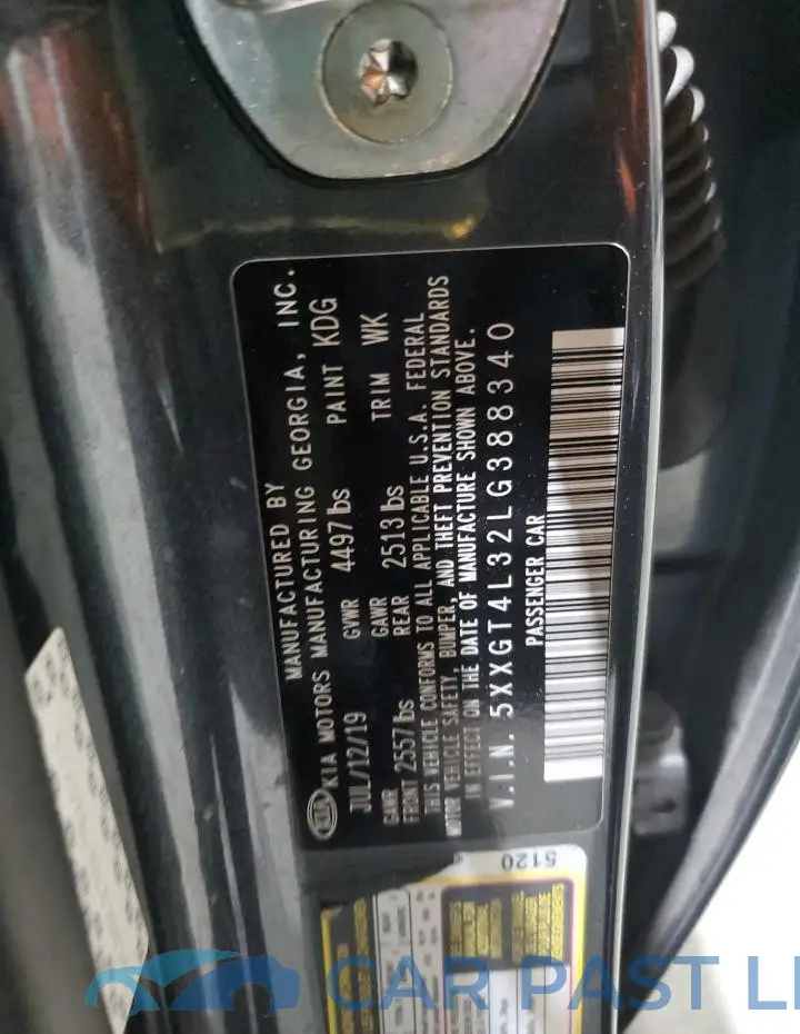 5XXGT4L32LG388340# 13