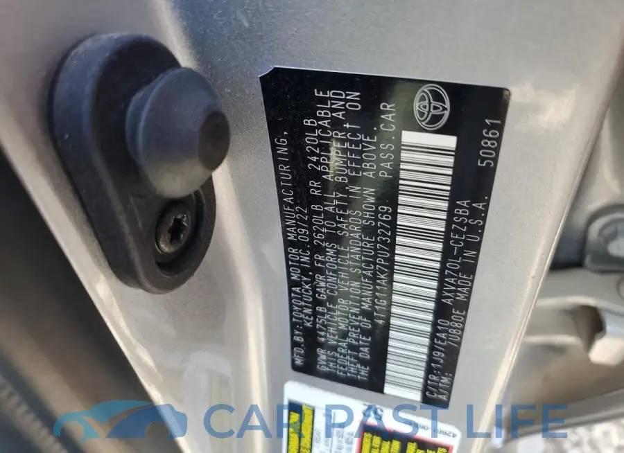 4T1G11AK7PU732769# 12