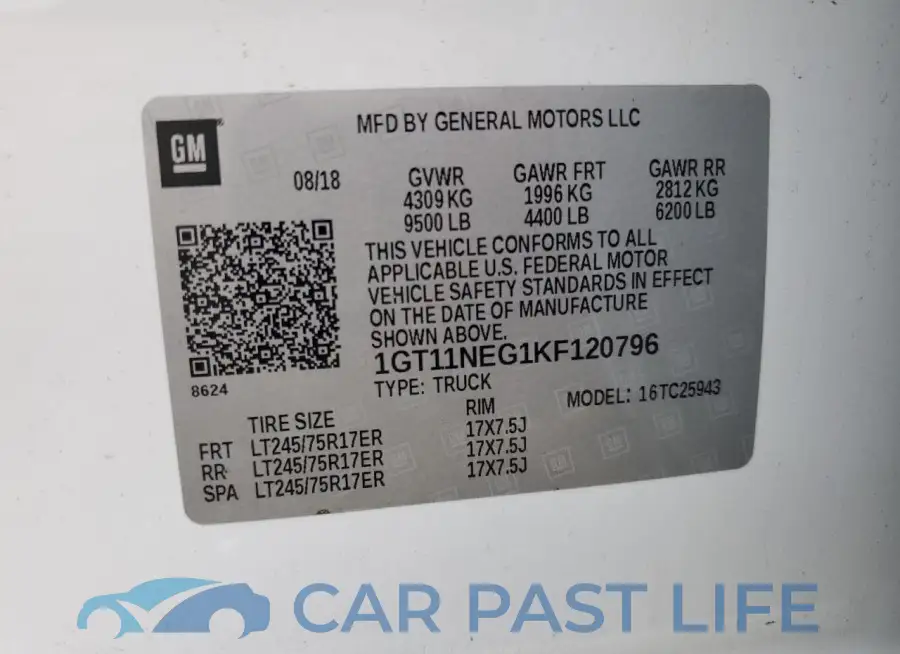 1GT11NEG1KF120796# 12
