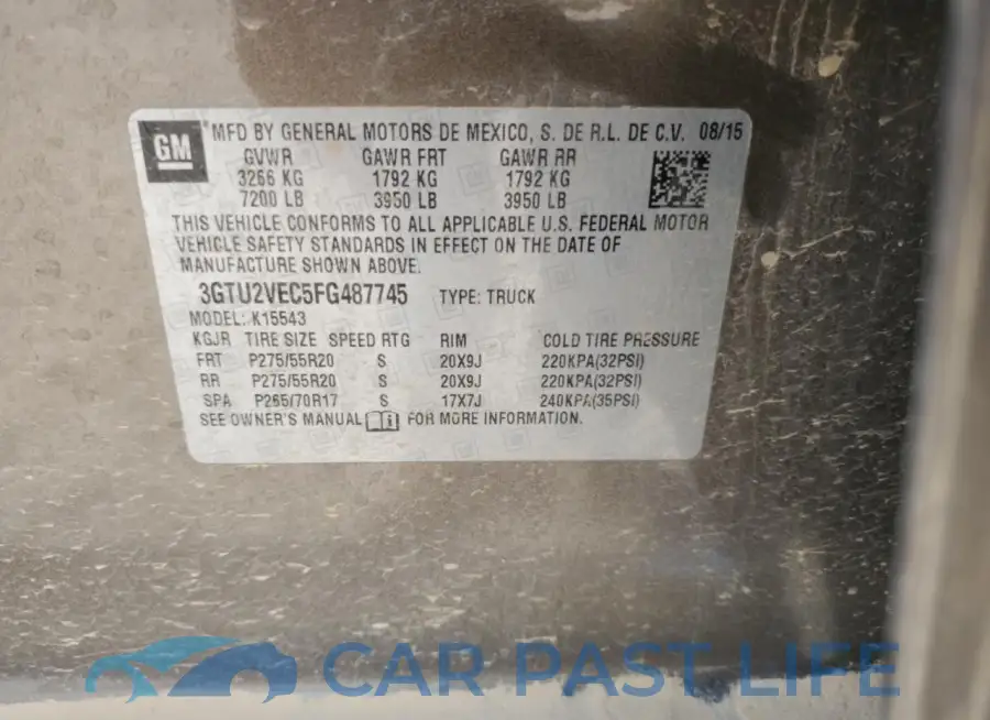 3GTU2VEC5FG487745# 12