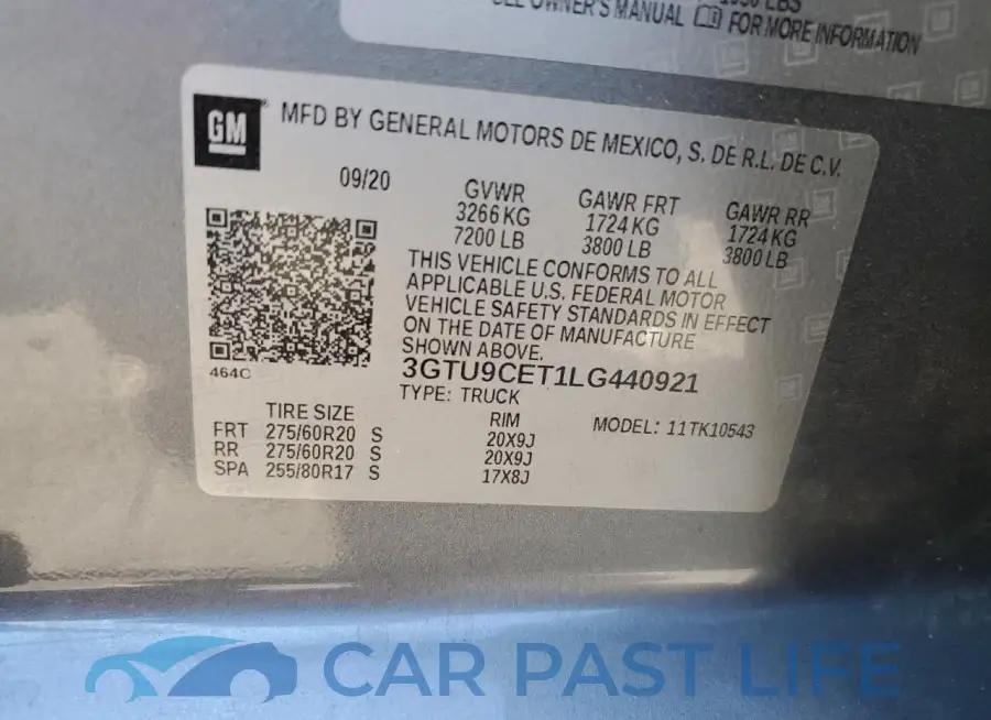 3GTU9CET1LG440921# 12
