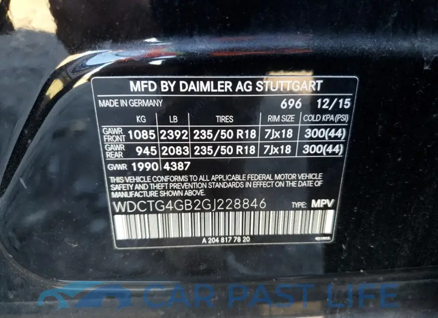 WDCTG4GB2GJ228846# 13