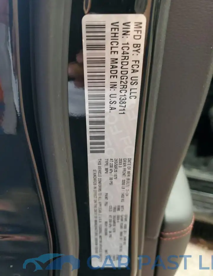 1C4RDJDG2RC138711# 13