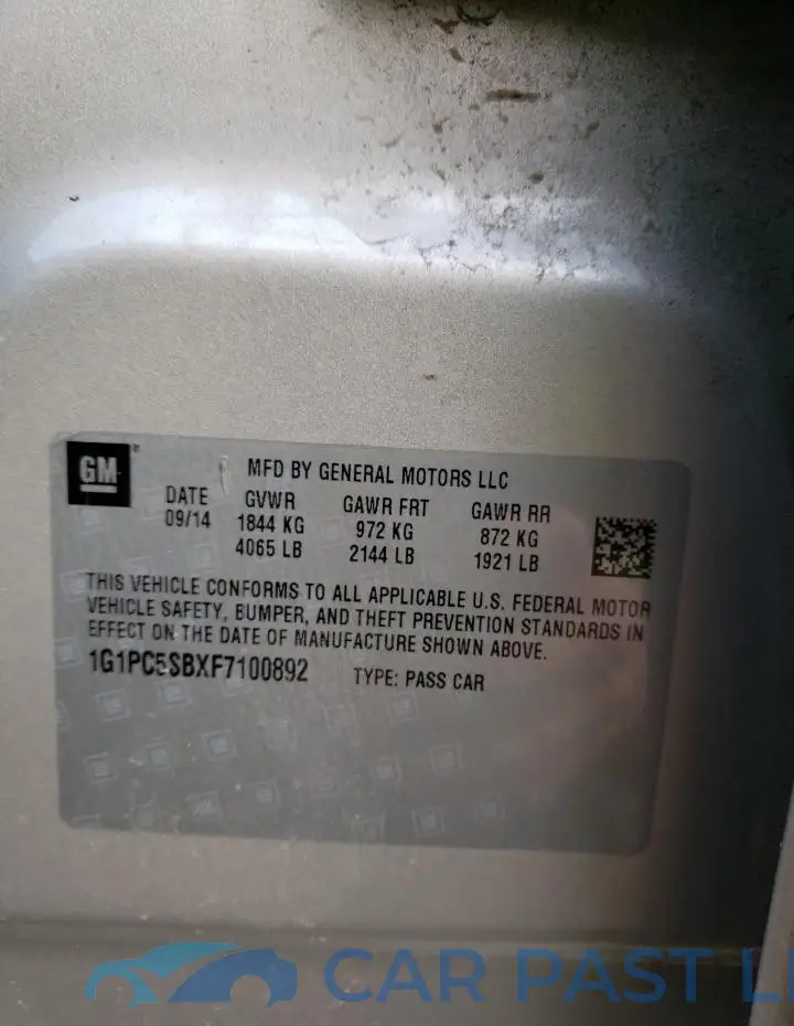 1G1PC5SBXF7100892# 12