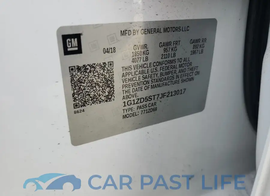 1G1ZD5ST7JF213017# 12
