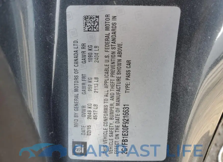 2G1FB1E30F9216631# 12