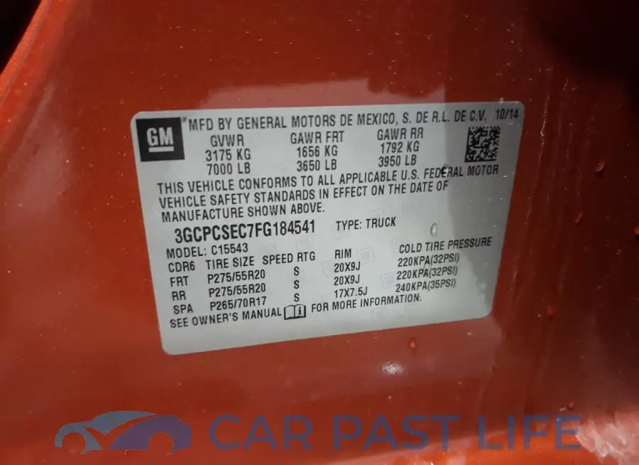 3GCPCSEC7FG184541# 12
