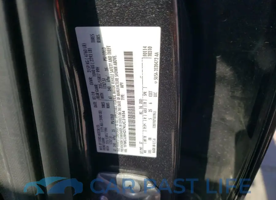 1FMCU9HD7KUC31854# 13