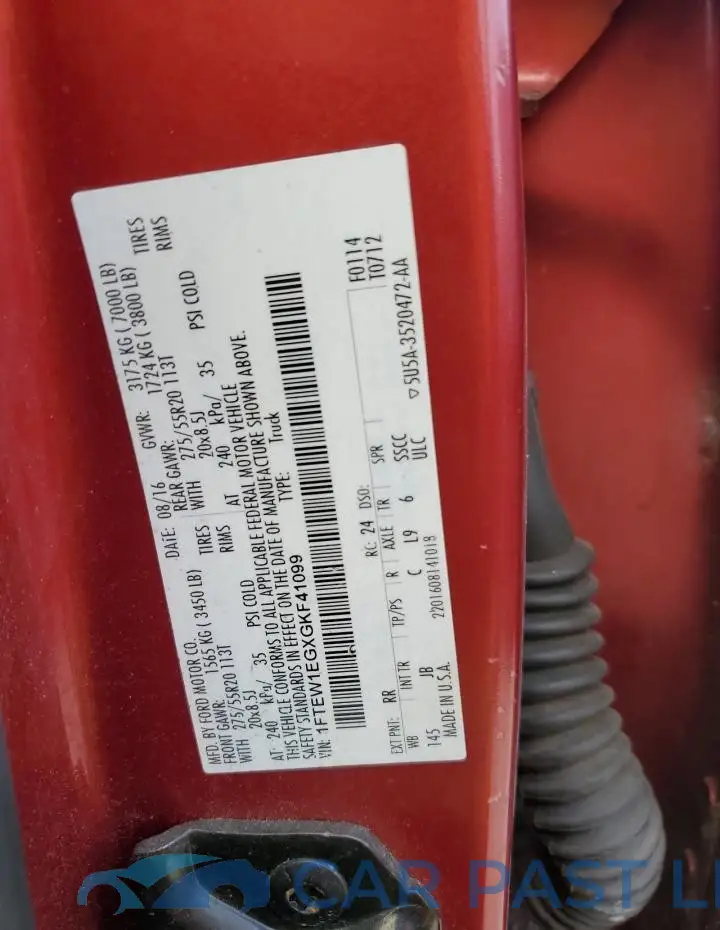 1FTEW1EGXGKF41099# 13