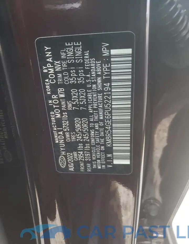 KM8R54GE6PU522194# 14