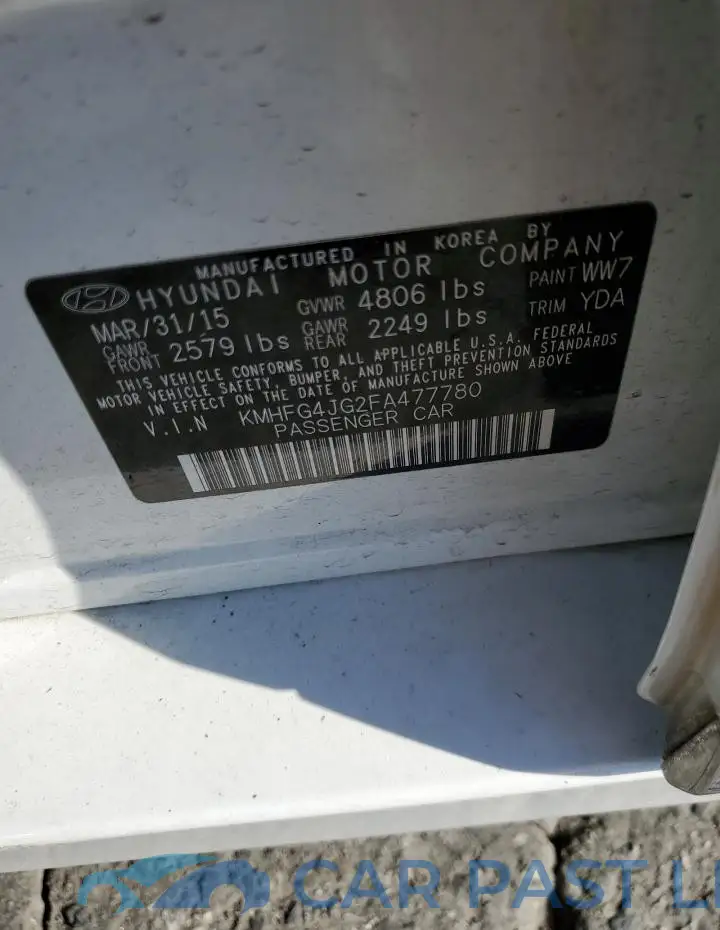 KMHFG4JG2FA477780# 12