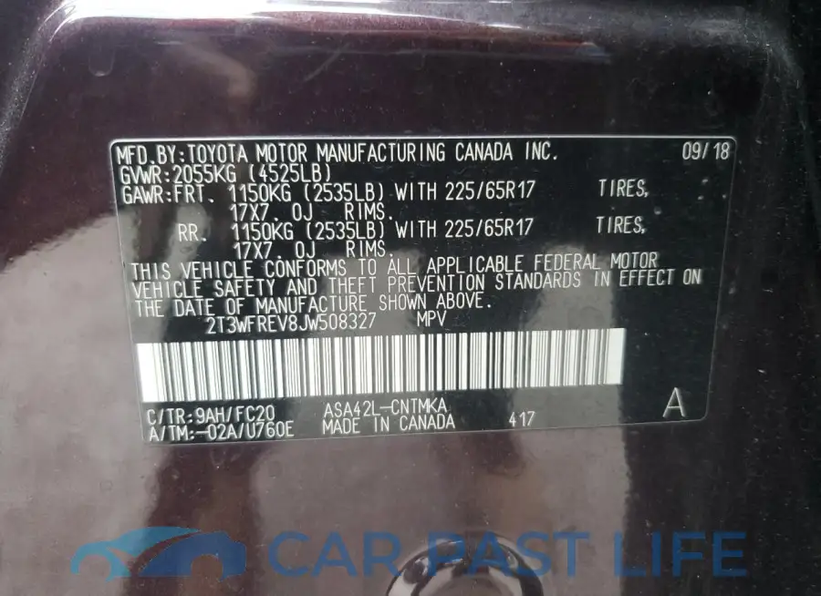 2T3WFREV8JW508327# 13