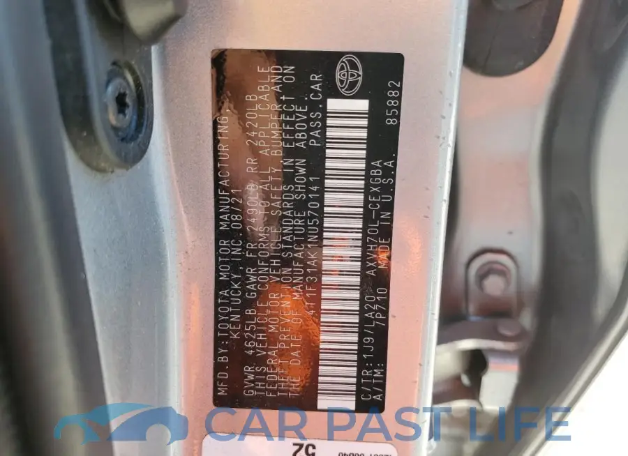 4T1F31AK1NU570141# 12
