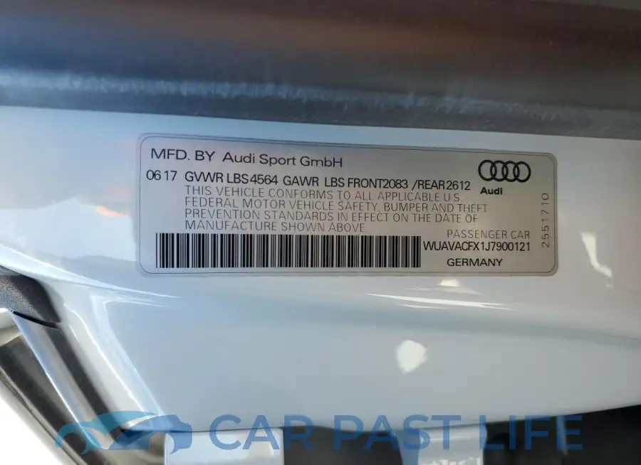 WUAVACFX1J7900121# 13