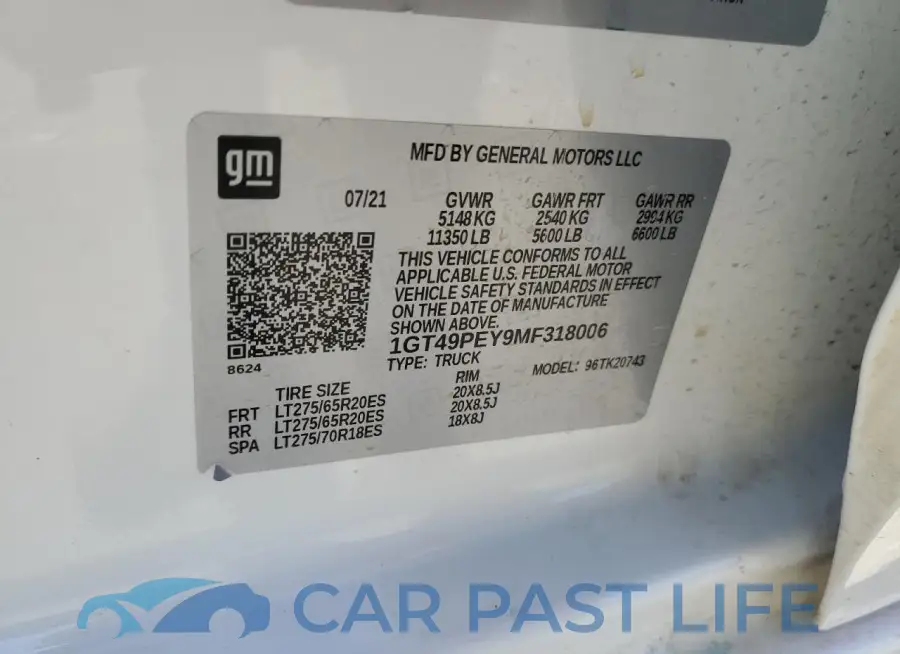 1GT49PEY9MF318006# 12
