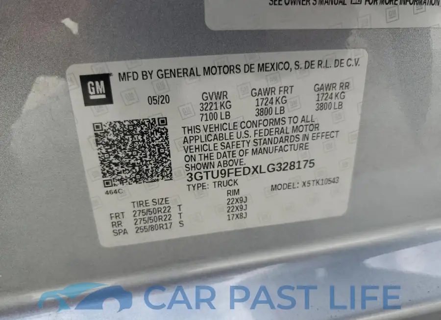 3GTU9FEDXLG328175# 13