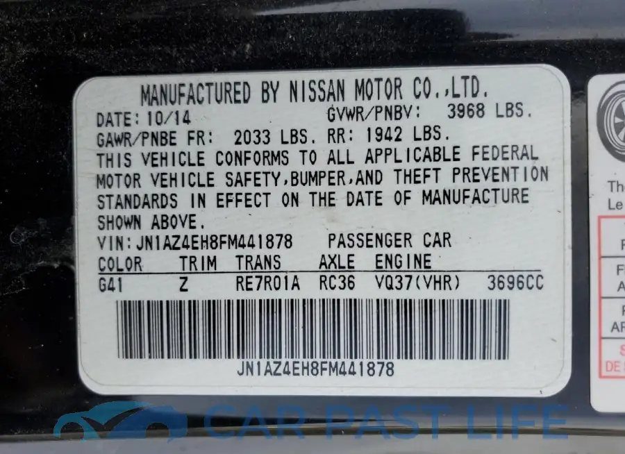 JN1AZ4EH8FM441878# 12