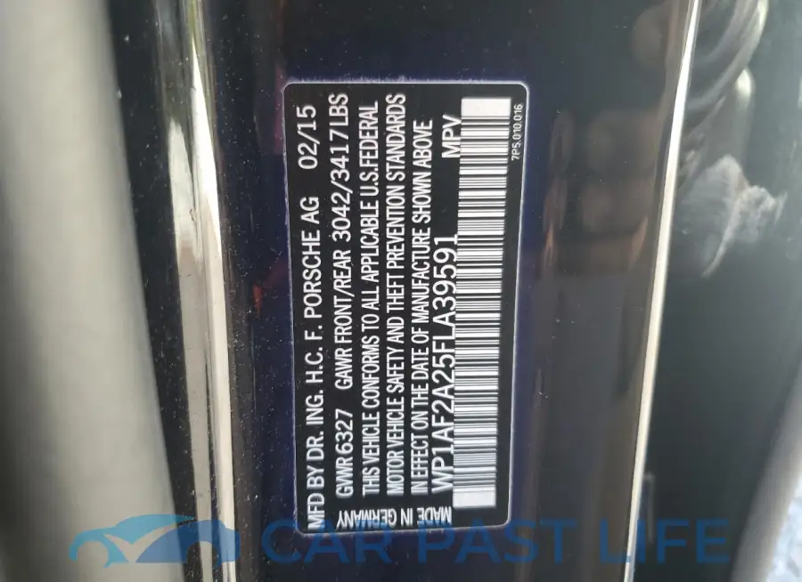 WP1AF2A25FLA39591# 14