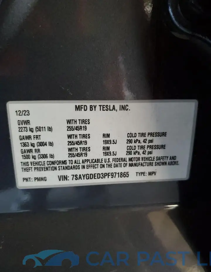 7SAYGDED3PF971865# 12