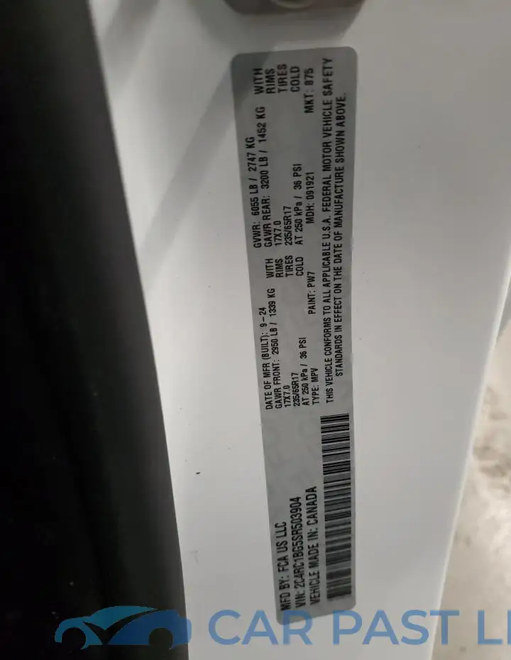 2C4RC1BG5SR503904# 13