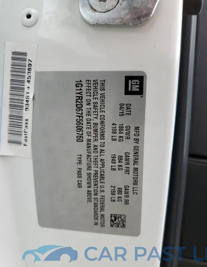 1G1YR2D67F5606760# 13