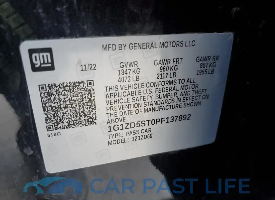 1G1ZD5ST0PF137892# 12