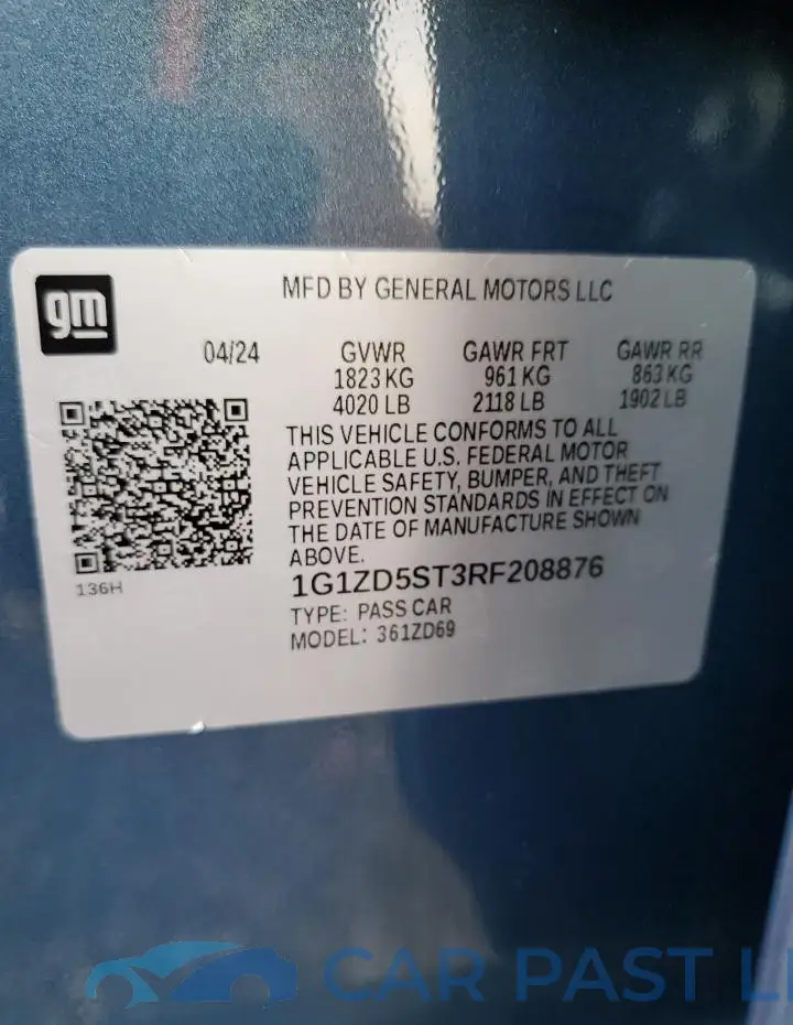 1G1ZD5ST3RF208876# 12